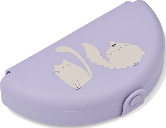 LIEWOOD Eugene Sammenleggbar Snacksboks, Cat/Warm lilac