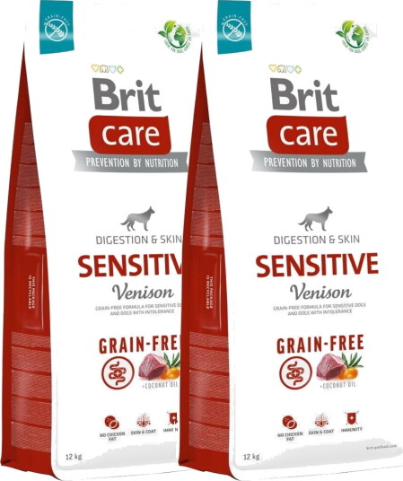 Brit Care Dog Adult Sensitive Grain Free Venison 2X12 kg