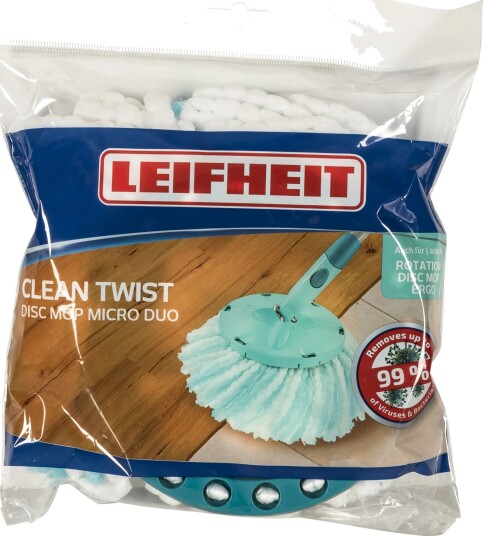 Leifheit Clean Twist Moppehode (For alle gulvtyper) - Turkis, Hvit