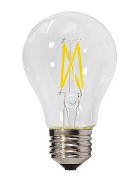 6W dimbar LED Pære - Karbon filamenter LED, A60, E27 - Dimbar : Dimbar, Kulør : Varm