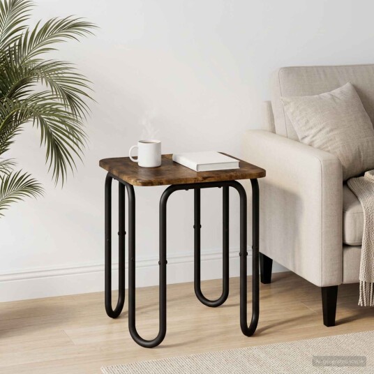 vidaXL Kaffebord Røkt Eik 40 x 40 x 45 cm Konstruert tre