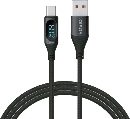 Savio Cl-172 Usb Til Usb-C Kabel 1M Med Digital Skjerm