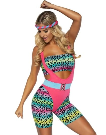 Leg Avenue 80's Cardio Cutie 80 Talls Treningsdrakt Kostyme til Dame X Small
