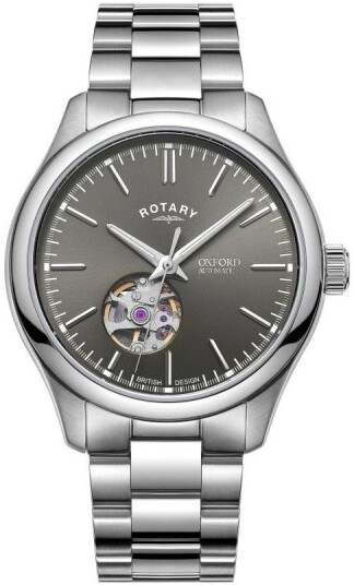 Rotary Herreklokke GB05095/74 Oxford Grå/Stål Ø40 mm Rotary Herreklokke GB05095/74 Oxford Grå/Stål Ø40 mm