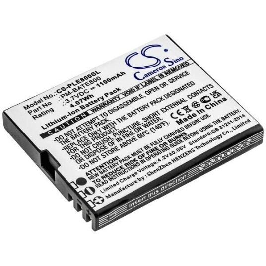 Plum Batteri (1100 mAh 3.7 V, Sort) passende til Plum E800 Plum Batteri (1100 mAh 3.7 V, Sort) passende til Plum E800