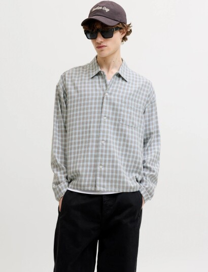 Jack & Jones Jorsavona Austin Dobby Shirt Ls Stydss26 Blue L