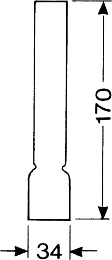 Lampeglass til parafinlampe 66112 34mm x 170mm Lampeglass til parafinlampe 66112 34mm x 170mm