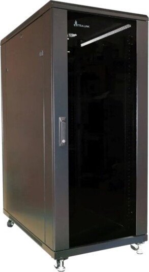 Extralink Rack Skap 600X800 Mm Står På Gulv Svart 27U 19"