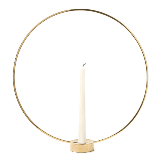 Klong Gloria Stor Lysestake i Messing - 41 cm Diameter, Elegant Design