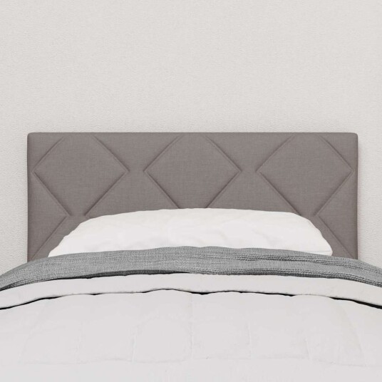LED Hodegavl Diamant Blokk Design Taupe 80 cm Stoff
