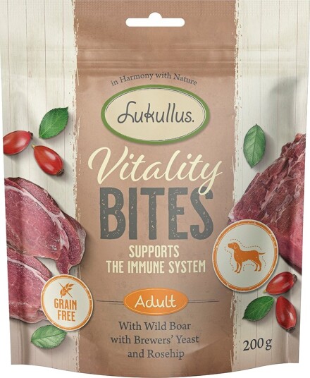 Lukullus Vitality Bites Villsvin Kornfritt 200 G