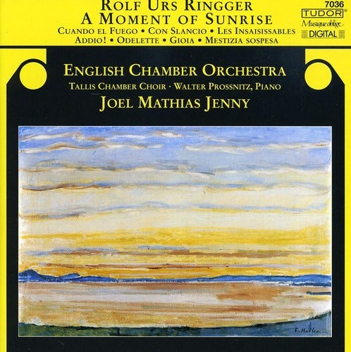 Joel Mathias Jenny Tallis Chamber Choir Walter Prossnitz Rolf Urs Ringger  Moment Of Sunrise  CD