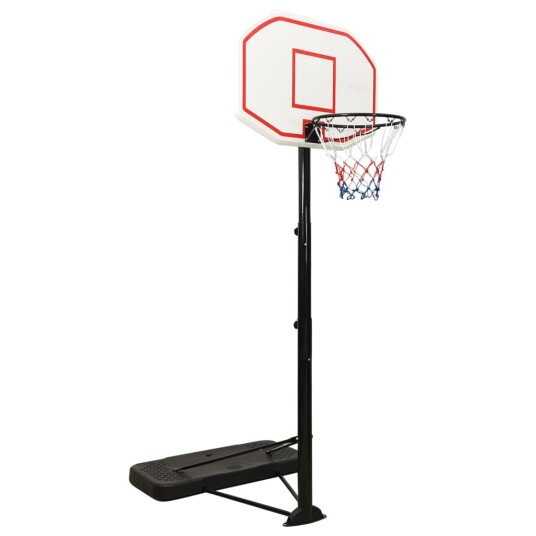 Basketballstativ hvit 258 363 cm polyeten