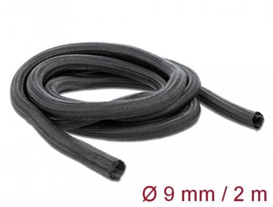 Delock Braided Sleeving - Tvunnet Utvidbart Isolerør - 2 M - Svart