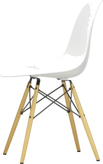 Vitra Eames Plastic DSW Spisestol Hvit/ Gyllen Lønn Vitra Eames Plastic DSW Spisestol Hvit/ Gyllen Lønn
