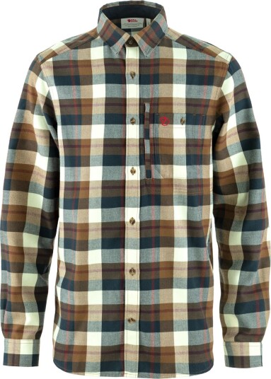Fjellreven Men"s Fjällglim Shirt Wood Brown chalk White L