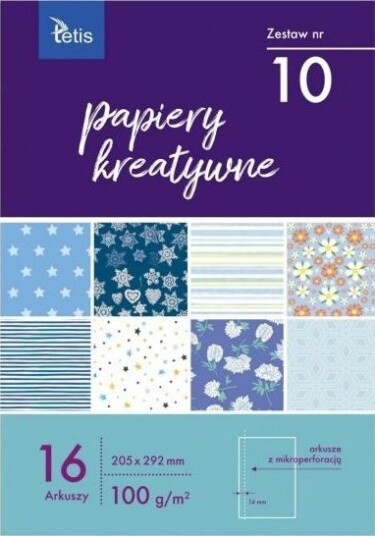 Kreativt Papir 205X292 Mm Sett Med 16 Ark #10 Kb030 10