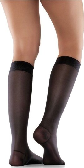 Mabs Nylon Knee Wide Black L Støttestrømper Kompresjonsstrømper Helse & Livsstil