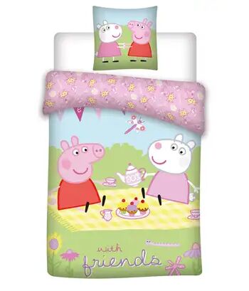 Licens Sengetøy -140x200 cm - Peppa Pig - 2 i 1 design - 100% bomull Licens Sengetøy -140x200 cm - Peppa Pig - 2 i 1 design - 100% bomull