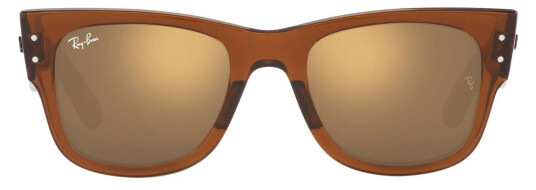 Ray-Ban Mega Wayfarer rb0840s 663693 - Light Brown Mirror Gold