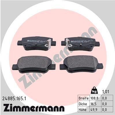 Bremseklosser ZIMMERMANN 24885.165.1 Bremseklosser ZIMMERMANN 24885.165.1