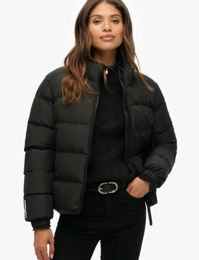 Superdry Non Hooded Sports Puffer Jkt - Black - M