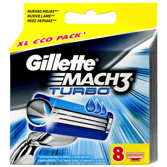 Gillette Barberblader Mach3 Turbo 8-pk.
