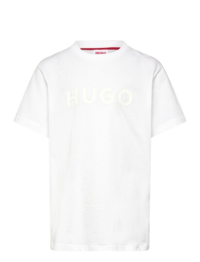 Hugo Kids Short Sleeves Tee Shirt White 108 Hugo Kids Short Sleeves Tee Shirt White 108
