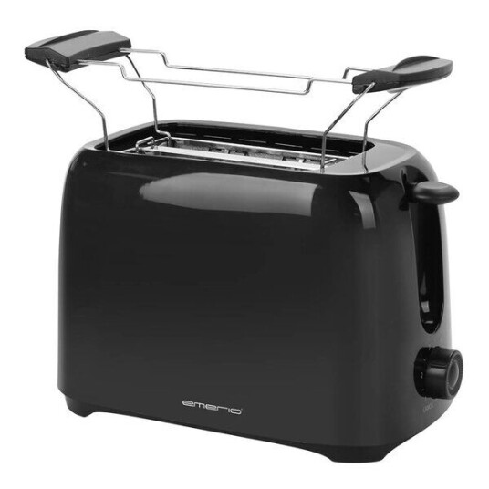 Emerio TO-128676.3 Brødrister 2-skivers Svart med Justerbare Stekegrader