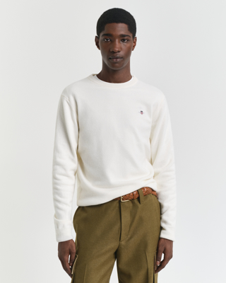 Gant superfine lambswool c neck genser beige Gant superfine lambswool c neck genser beige