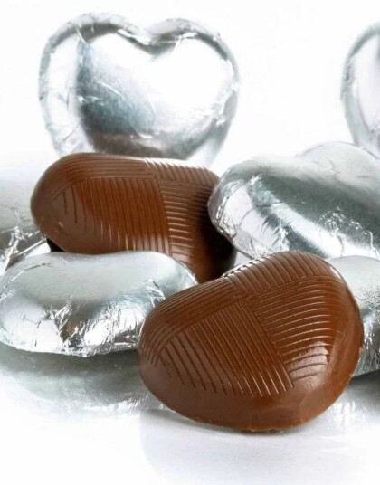 Appleton Sweets 1 kg Whitakers Sølvfargede Hjertesjokolader Appleton Sweets 1 kg Whitakers Sølvfargede Hjertesjokolader