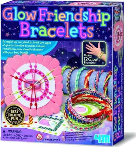 4 m Glow Vennearmbånd Kreativt Sett 12 Armbånd Selvlysende Fra 5 År