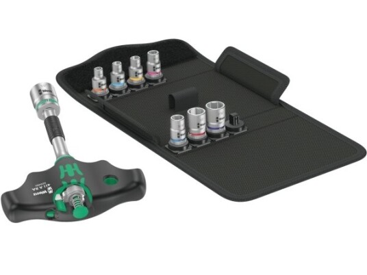 Wera 05057474001, 9 Stykker, Sort, Grønn, Stål, Sort, Grønn, 1/4", 452 G, 15,5 Cm