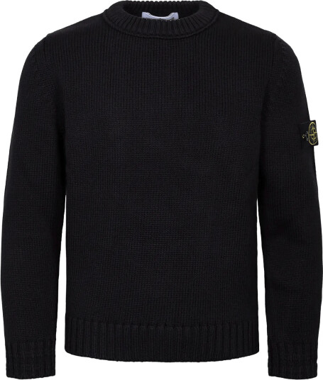 Stone Island Kids Junior Logo Patch Knit Jumper Black 128
