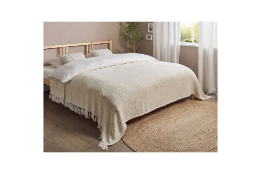 Sengeteppe Toutli Lys beige 220x240 cm