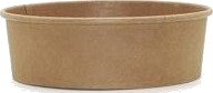 Saladskål Wok 500 Ml Ø150x46 Mm Kraft Pe Belagt Kartong Brun,6 Ps X 50 Stk/Eske