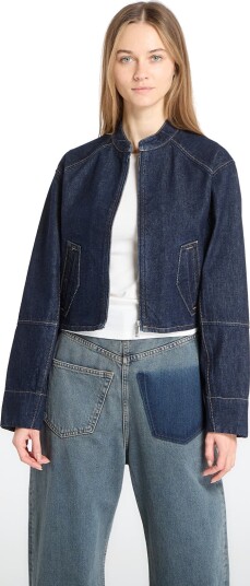 Calvin Klein Jeans Zip Denim Jacket Ck Classic Rins   Navy   S