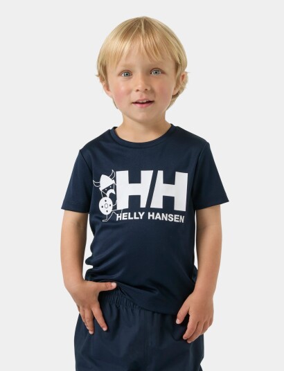 Helly Hansen K Hh Tech Graphic T Shirt Navy 122