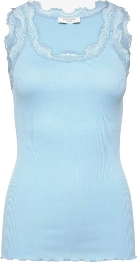 Rosemunde Rwbabette Silk Sl U Neck Long Lace Top   CLEAR SKY   S