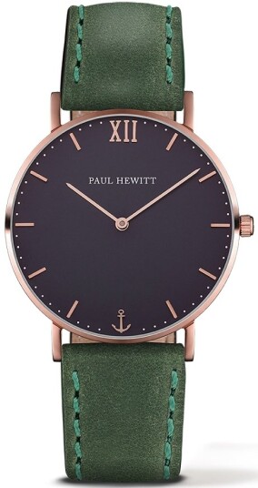 Paul Hewitt Dameklokke PH 6455168L Sailor Line Sort/Lær Ø36 mm