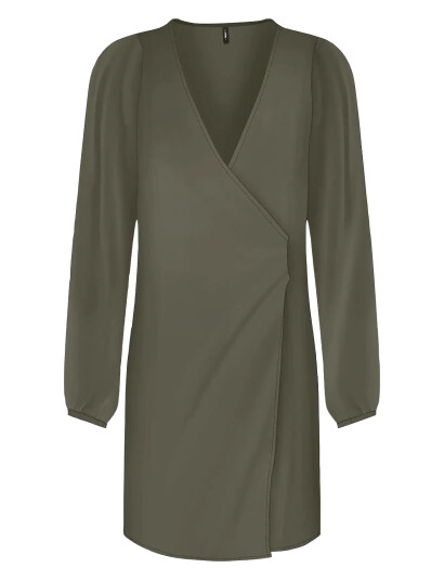 ONLY Onlalma Life Vis L/S Gina Dress Solid - Green - XS ONLY Onlalma Life Vis L/S Gina Dress Solid - Green - XS