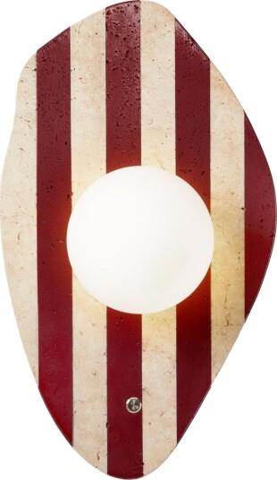 Javoren vegglampe 10 cm - Beige, Hvit, Rød