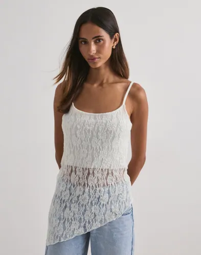 Pieces Hvit Pcariana Sl Asymmetric Lace Top D2D Pieces Hvit Pcariana Sl Asymmetric Lace Top D2D