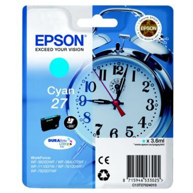 Epson Epson 27 Blekkpatron cyan T2702 Epson Epson 27 Blekkpatron cyan T2702