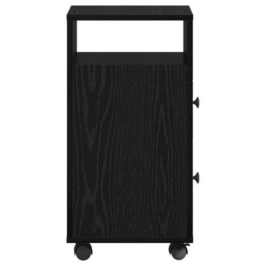 Smalt baderomskap Svart eik 33 x 23 x 65 cm Konstruert tre Smalt baderomskap Svart eik 33 x 23 x 65 cm Konstruert tre