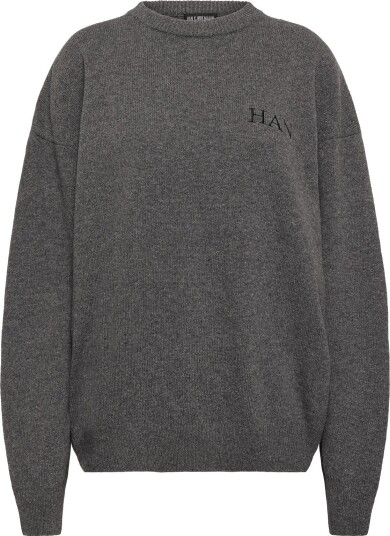 HAN Kjøbenhavn Relaxed Knit Sweater STONE GREY XXL