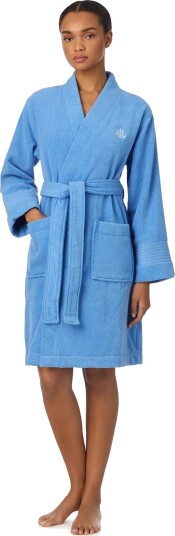 Lauren Ralph Lauren Homewear Lrl L/S Greenwich Robe Blue L