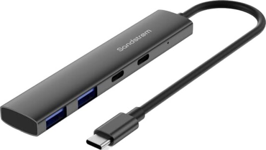 Sandstrøm S2C2AHUB26E 4-i-1 USB-C hub S2C2AHUB26E