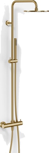 Semplice Termostatsett Rain DeLuxe SRL02 SmartTerm ø25cm EasyClean PVD Børstet Messing