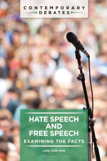 Hate Speech and Free Speech  Examining the Facts